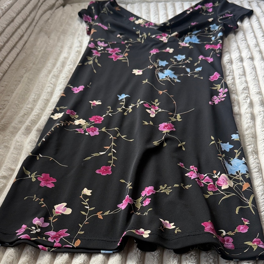 City Triangles Black Floral Dress